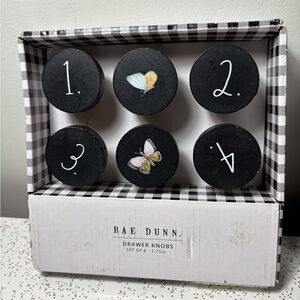NIP Rae Dunn drawer knobs numbered and butterflies